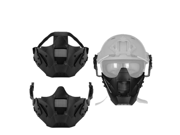 Masque tactique Iron Warrior noir GUERILLA