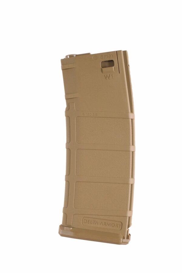 Chargeur M4/AR15 Mid-Cap Polymère tan 120 billes DELTA ARMORY – Image 2